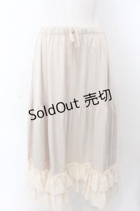 axes femme kawaii / ミディフリルペチスカート M ベージュ O-25-04-04-078-AX-SK-OW-OS