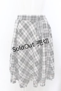 axes femme POETIQUE / チェックタックデザインスカート M クロ O-25-04-04-079-AX-SK-OW-OS