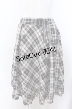 画像1: axes femme POETIQUE / チェックタックデザインスカート M クロ O-25-04-04-079-AX-SK-OW-OS