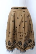 axes femme / ブーケ柄フロッキースカート F イエロー系 O-25-04-04-080-AX-SK-OW-ZT237