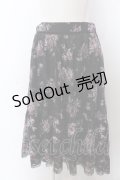 axes femme / フラワーレーススカート F クロ O-25-04-04-081-AX-SK-OW-OS