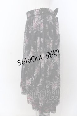 画像2: axes femme / フラワーレーススカート F クロ O-25-04-04-081-AX-SK-OW-OS