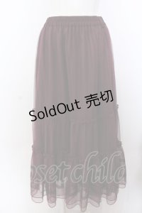 axes femme / 額縁刺繍チュールスカート F ワイン O-25-04-04-082-AX-SK-OW-OS