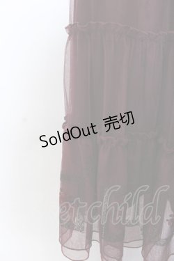 画像2: axes femme / 額縁刺繍チュールスカート F ワイン O-25-04-04-082-AX-SK-OW-OS