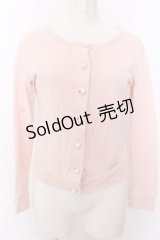 MILK / パール釦カーデ  ピンク O-25-04-04-096-ML-TO-OW-OS
