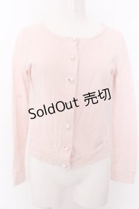 MILK / パール釦カーデ  ピンク O-25-04-04-096-ML-TO-OW-OS
