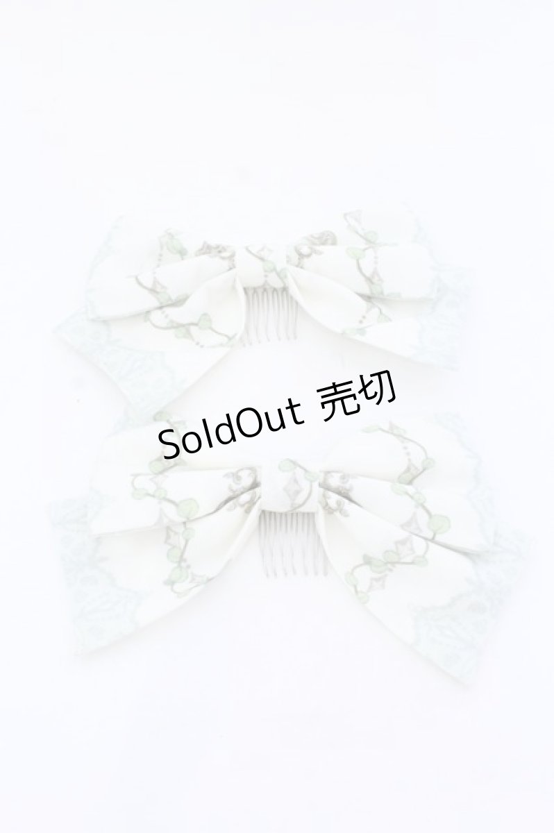 画像1: 【SALE】Royal Princess Alice / Forest Garden〜始まりの庭〜リボンコーム  グリーン系 O-25-05-30-1063-LO-AC-OW-ZT445-F004 (1)