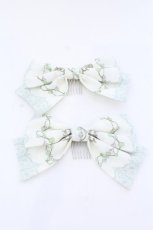 画像1: 【SALE】Royal Princess Alice / Forest Garden〜始まりの庭〜リボンコーム  グリーン系 O-25-05-30-1063-LO-AC-OW-ZT445-F004 (1)