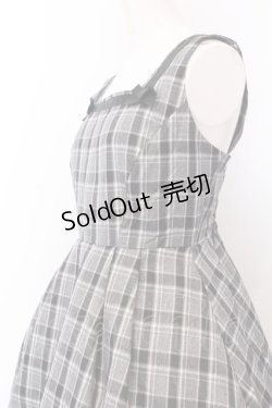 画像2: m petit by misako / リボンチェックジャンパースカート S グレー O-25-04-04-016-LO-OP-OW-OS