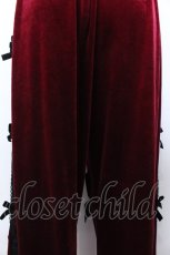 画像3: 【SALE】Jamie エーエヌケー / リボンベロアパンツ M ワイン O-25-04-04-002-LO-PA-OW-ZT092 (3)