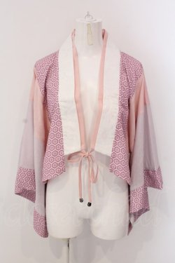 画像1: Qutie Frash / 着物ボレロ  ピンク O-25-04-05-001-QU-TO-YM-OS