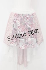 Qutie Frash / 和柄プリーツスカート  ピンク O-25-04-05-029-QU-SK-OW-OS
