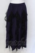 Qutie Frash / クモメッシュロングスカート  パープル O-25-04-05-031-QU-SK-YM-OS