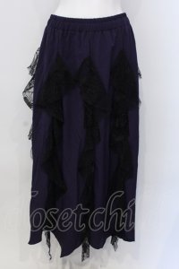 Qutie Frash / クモメッシュロングスカート  パープル O-25-04-05-031-QU-SK-YM-OS
