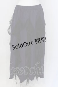 Qutie Frash / クモメッシュロングスカート  パープル O-25-04-05-031-QU-SK-YM-OS