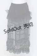 Qutie Frash / メッシュロングスカート  グリーン O-25-04-05-032-QU-SK-YM-ZI