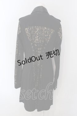 画像4: Qutie Frash / ネクタイ付きシャツワンピース  ブラック×ゴールド O-25-04-05-003-QU-SK-OW-OS
