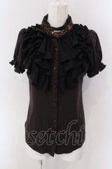 Qutie Frash / アメQ,アルマジ店限定パフブラウス  ブラウン O-25-04-05-004-QU-BL-OW-OS
