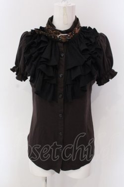 画像1: Qutie Frash / アメQ,アルマジ店限定パフブラウス  ブラウン O-25-04-05-004-QU-BL-OW-OS