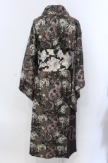 画像4: Qutie Frash / 浴衣4点SET  髑髏（ブラウン） O-25-04-05-035-QU-OP-OW-OS (4)