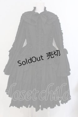 画像1: Physical Drop / スタンドカラープリンセスドレス  クロ O-25-04-05-044-LO-OP-IG-OS
