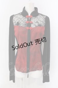 Qutie Frash / アメQ・アルマジ店限定チャイナブラウス  レッド×ブラック O-25-04-05-005-QU-BL-OW-OS
