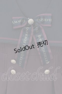 画像2: Amavel / Message Ribbon スクエアセーラーワンピース F ワイン O-25-04-05-049-CA-OP-OW-OS