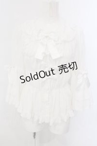 metamorphose / スクエアあきフリル姫袖ブラウス（無地） size1 クロ O-25-04-05-051-ME-BL-IG-OS