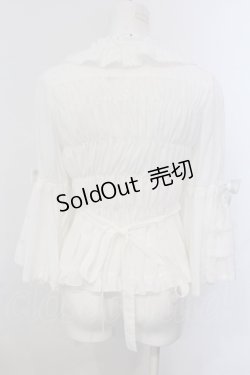 画像4: metamorphose / スクエアあきフリル姫袖ブラウス（無地） size1 クロ O-25-04-05-051-ME-BL-IG-OS