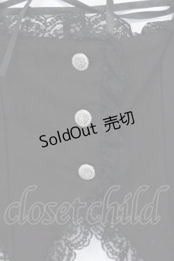 画像2: MARBLE / 胸元編み上げコルセット風ベスト  ブラック O-25-04-05-052-GO-TO-IG-OS