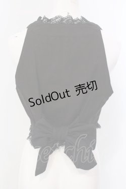 画像4: MARBLE / 胸元編み上げコルセット風ベスト  ブラック O-25-04-05-052-GO-TO-IG-OS