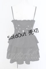 Ank Rouge / ジャガードティアードジャンパースカート  クロ O-25-04-05-061-CA-SK-IG-OS