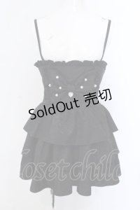 Ank Rouge / ジャガードティアードジャンパースカート  クロ O-25-04-05-061-CA-SK-IG-OS