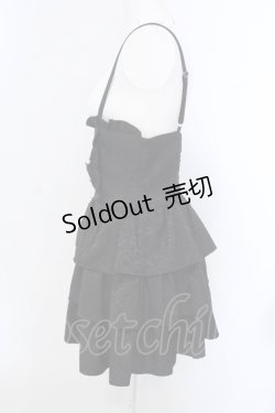 画像3: Ank Rouge / ジャガードティアードジャンパースカート  クロ O-25-04-05-061-CA-SK-IG-OS