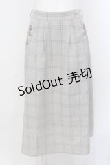 axes femme / 花刺繍チェック柄スカート  ブラウン O-25-04-05-062-AX-SK-IG-OS