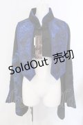 Qutie Frash / チャイナショートカーデ  ブルー×ブラック O-25-04-05-068-QU-JA-IG-OS