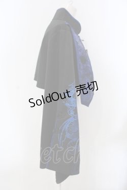 画像4: Qutie Frash / チャイナショートカーデ  ブルー×ブラック O-25-04-05-068-QU-JA-IG-OS