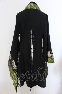 画像4: Qutie Frash / 編み上げ着物カーデ  ブラック O-25-04-05-070-QU-CO-IG-OS