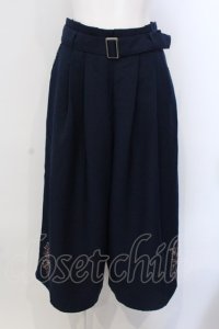 axes femme / 裾刺繍ワイドパンツ M ネイビー O-25-04-05-076-AX-PA-IG-OS