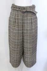 画像1: 【SALE】axes femme / チェック柄ワイドパンツ M ブラウン O-25-04-05-077-AX-PA-IG-ZT013 (1)