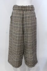 画像2: 【SALE】axes femme / チェック柄ワイドパンツ M ブラウン O-25-04-05-077-AX-PA-IG-ZT013 (2)