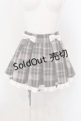 Ank Rouge / チェックリボンスカパン  ピンク×ブラウン×シロ O-25-04-05-078-CA-SK-IG-OS