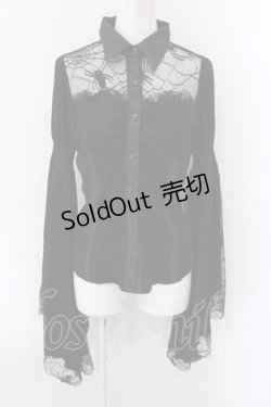 画像1: Qutie Frash / 姫袖ブラウス  ブラック O-25-04-05-010-QU-BL-OW-OS