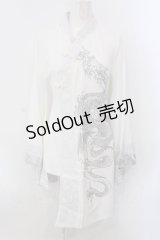 Qutie Frash / 2店舗限定 チャイナチュニック  ホワイト O-25-04-05-012-QU-OP-OW-OS