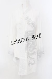 Qutie Frash / 2店舗限定 チャイナチュニック  ホワイト O-25-04-05-012-QU-OP-OW-OS