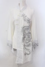 画像1: Qutie Frash / 2店舗限定 チャイナチュニック  ホワイト O-25-04-05-012-QU-OP-OW-OS (1)
