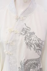 画像2: Qutie Frash / 2店舗限定 チャイナチュニック  ホワイト O-25-04-05-012-QU-OP-OW-OS (2)