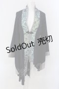 Qutie Frash / アシメ着物カーデ  ブルー O-25-04-05-002-QU-TO-YM-ZI