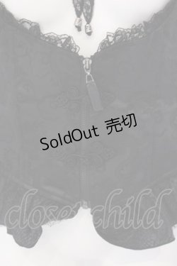 画像2: Qutie Frash / ドラゴンサテンコルセットベスト  ブラック O-25-04-05-015-QU-TO-YM-OS