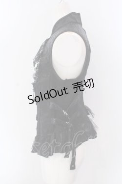 画像3: Qutie Frash / ドラゴンサテンコルセットベスト  ブラック O-25-04-05-015-QU-TO-YM-OS
